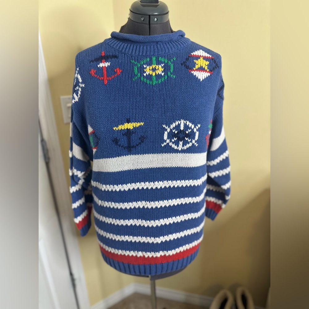 Mariner Stripe Crewneck Sweater - Blue